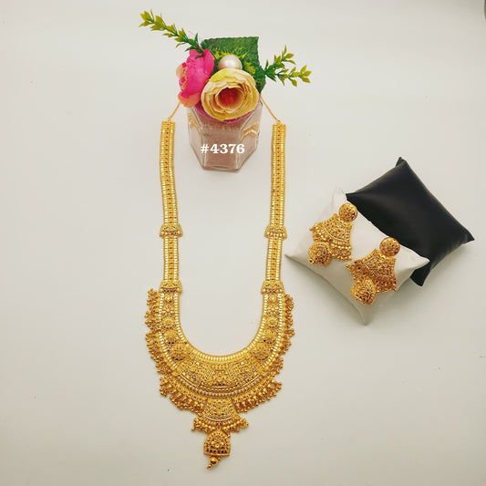 Exclusive Gold Plated Long Necklaces Set, PMJ Model No: 4376