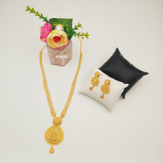 Exclusive Gold Plated Long Necklaces Set, PMJ Model No: 3822