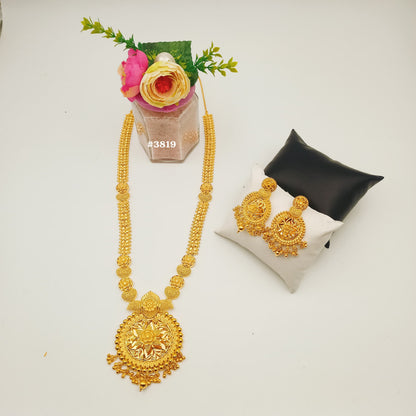 Exclusive Gold Plated Long Necklaces Set, PMJ Model No: 3819