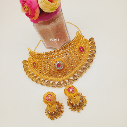 gold-plated choker necklaces