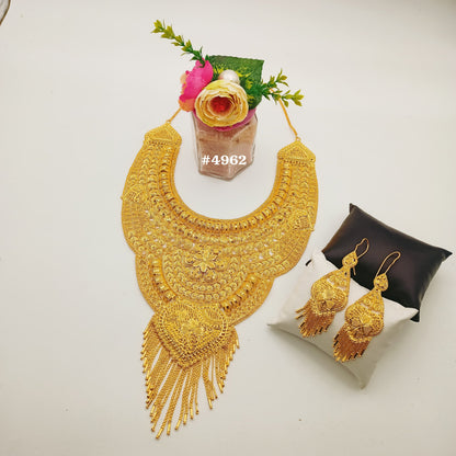 Exclusive Gold Plated Long Necklaces Set, PMJ Model No: 4962