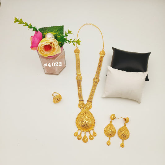 Gold Plated Long Necklaces Set, PMJ Model No: 4022