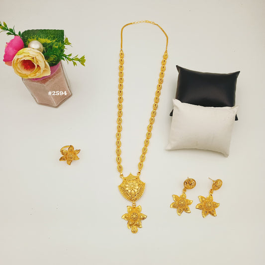 gold-plated-beautiful-stylish-long-necklace-with-earrings-model:2594