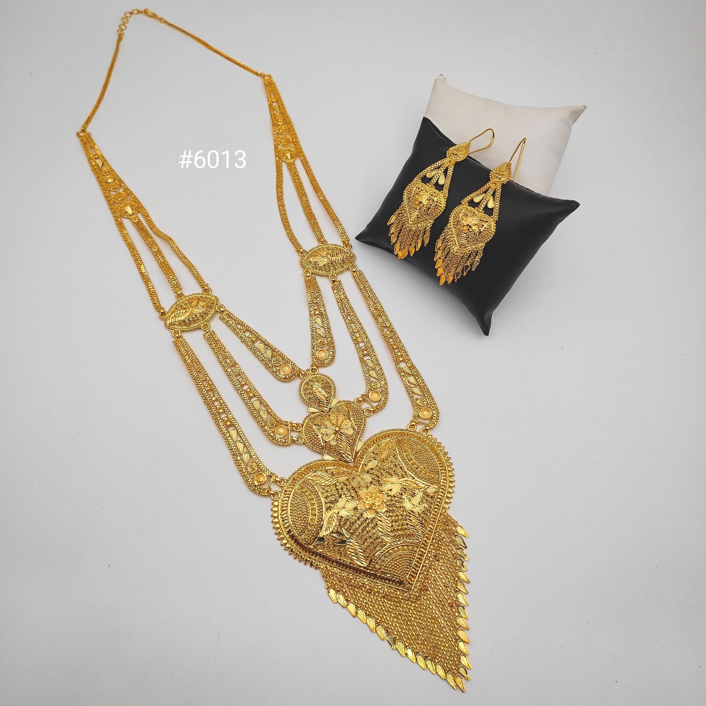 Exclusive Gold Plated Long Necklaces Set, PMJ Model No: 6013