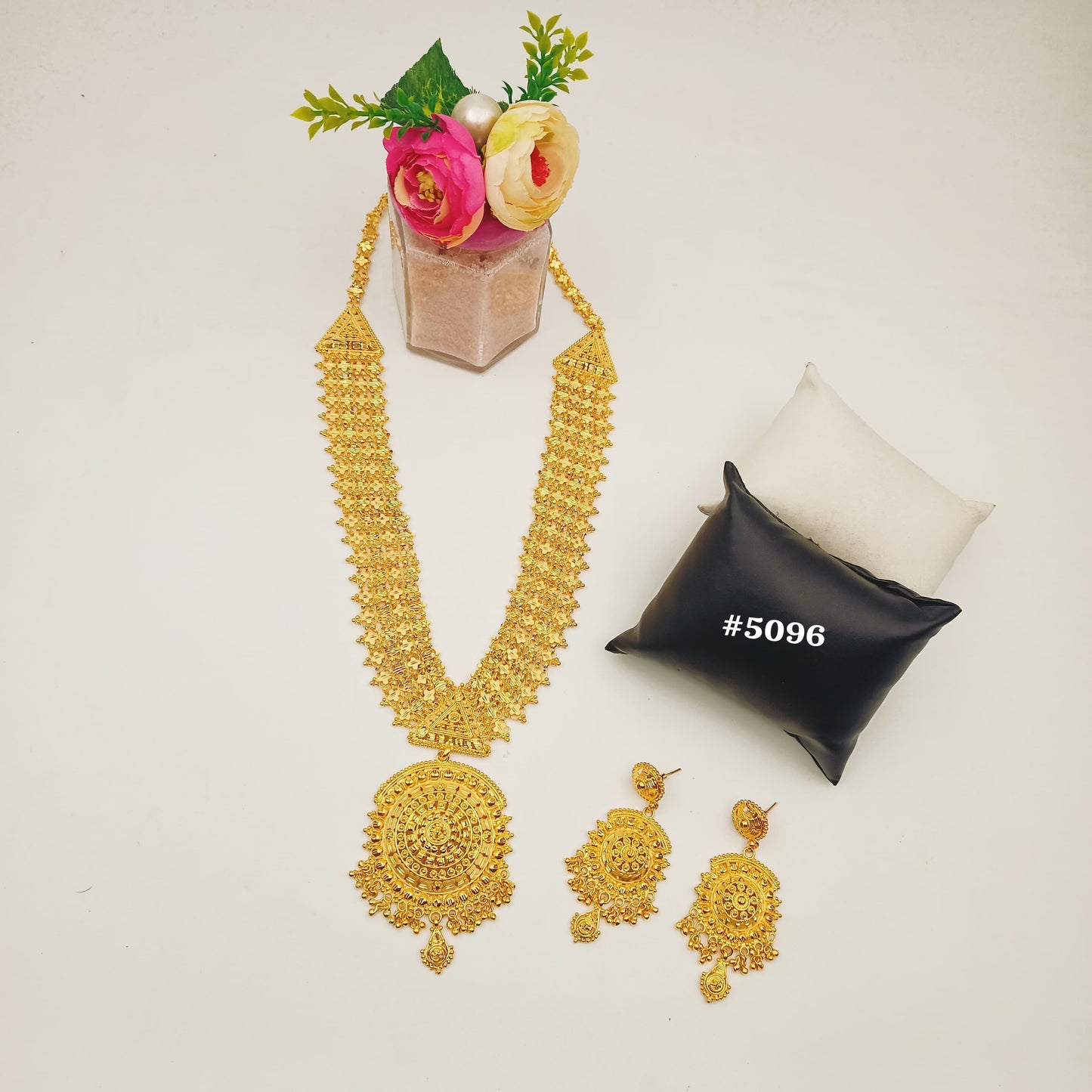 Exclusive Gold Plated Long Necklaces Set, PMJ Model No: 5096