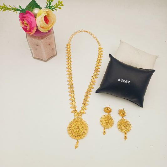 Exclusive Gold Plated Long Necklaces Set, PMJ Model No: 4262