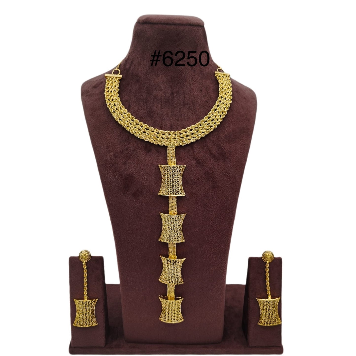 Gold Plated Long Necklace Set, PMJ Model No: 6250