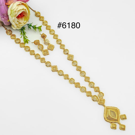 Gold Plated Long Necklace Set, PMJ Model No: 6180