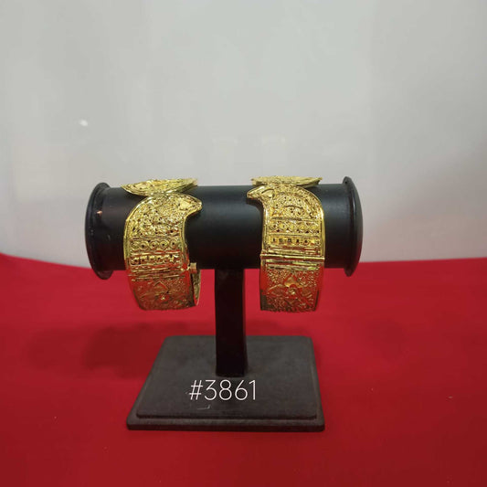 Gold Plated Bridal Wear Bangles, PMJ Model No: 3861