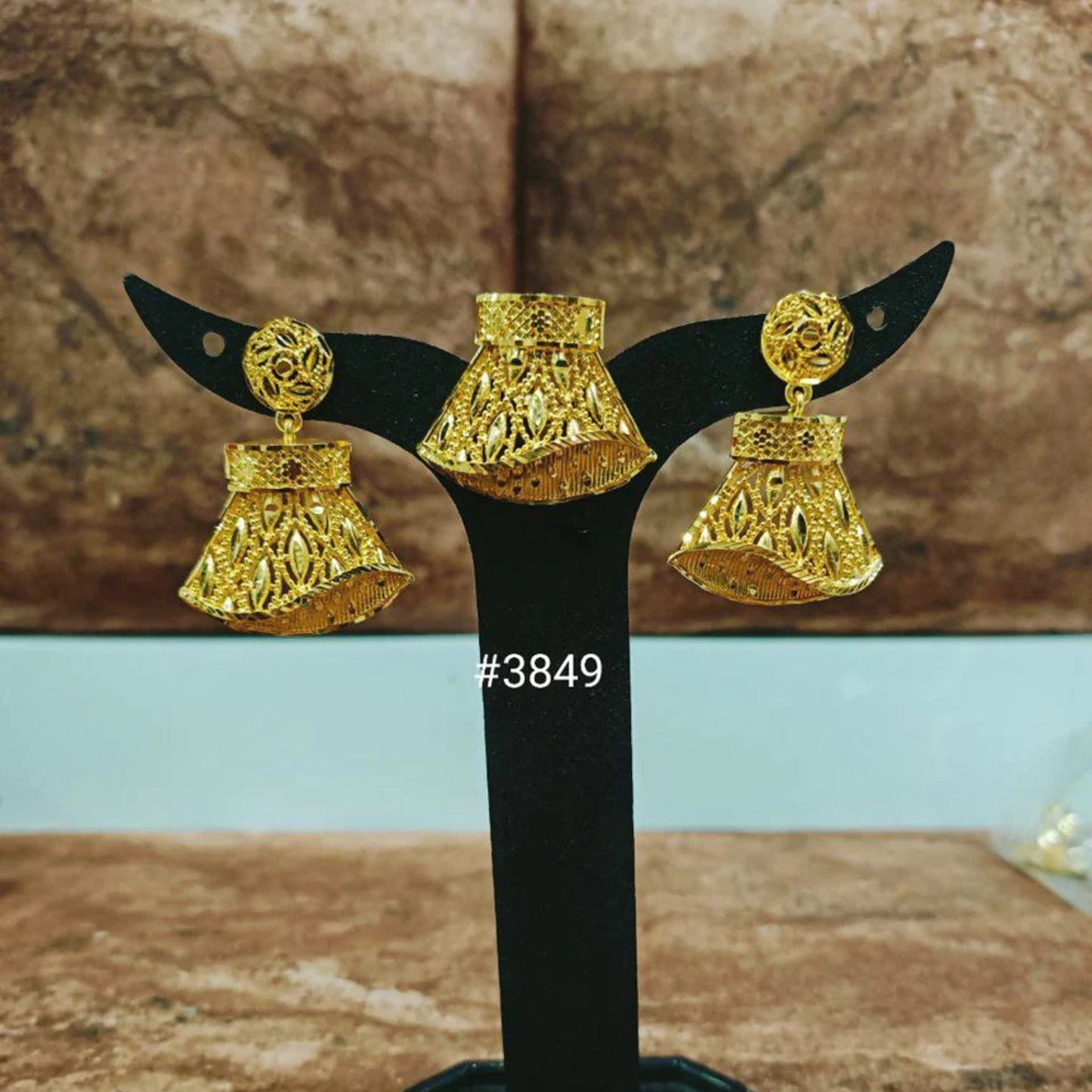 Gold Plated Designer Earrings, PMJ Model No: 3849