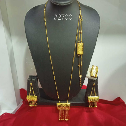 gold-plated-beautiful-stylish-long-necklace-with-earrings-model:2700