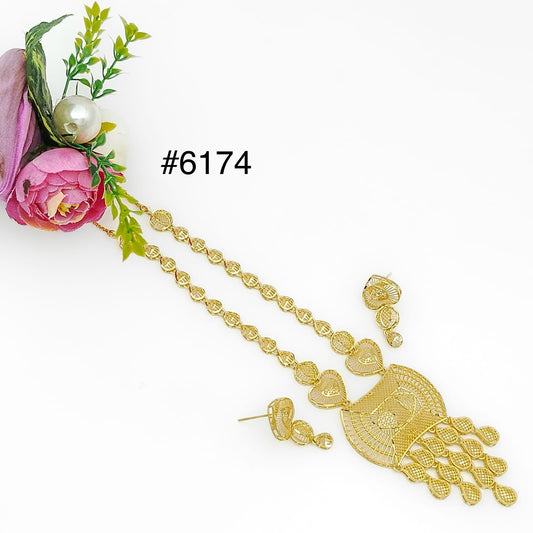 Gold Plated Long Necklace Set, PMJ Model No: 6174