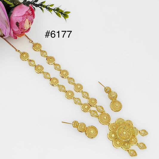 Gold Plated Long Necklace Set, PMJ Model No: 6177