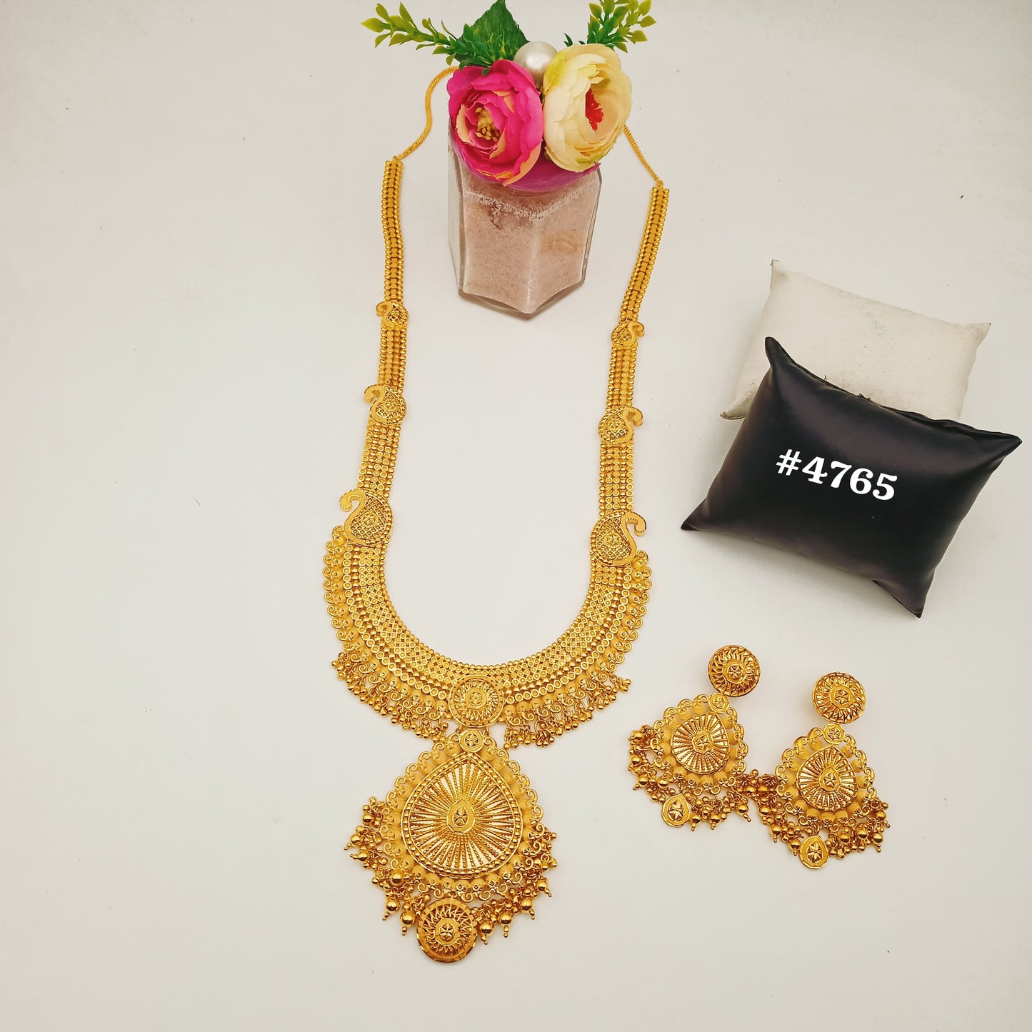 Exclusive Gold Plated Long Necklaces Set, PMJ Model No: 4765