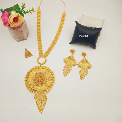 Exclusive Gold Plated Long Necklaces Set, PMJ Model No: 3932