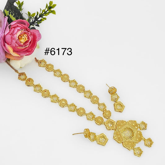 Gold Plated Long Necklace Set, PMJ Model No: 6173