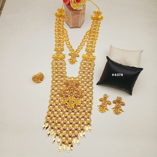 Exclusive Gold Plated Long Necklaces Set, PMJ Model No: 4378