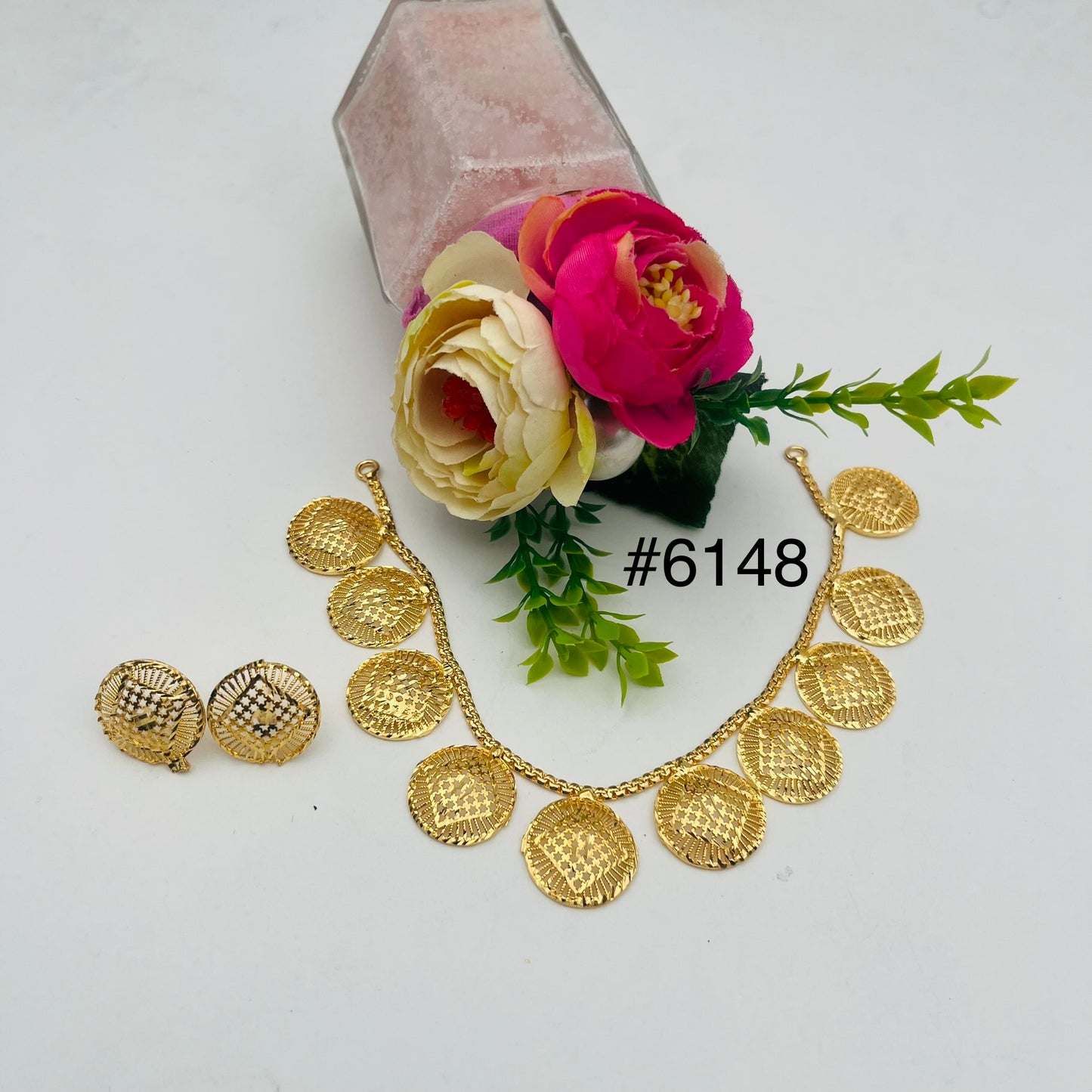 Gold Plated Short Necklace, PMJ Model No: 6148