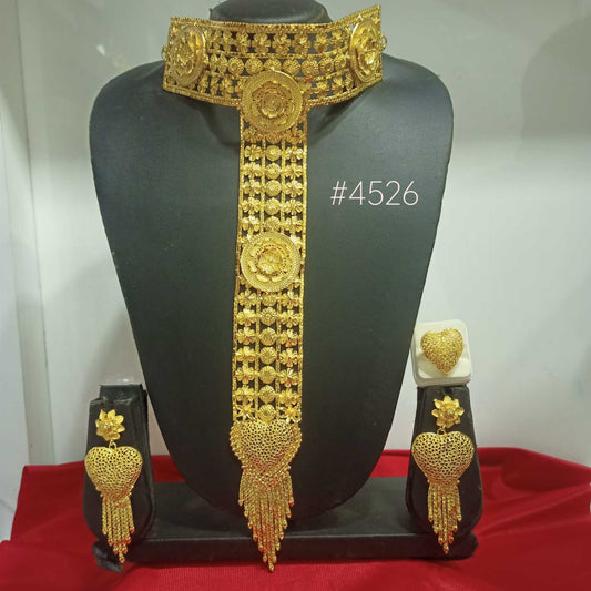 Gold Plated Long Necklaces Set, PMJ Model No: 4526