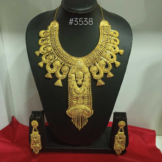 Gold Plated Beautiful Stylish Long Necklace MODEL:3538