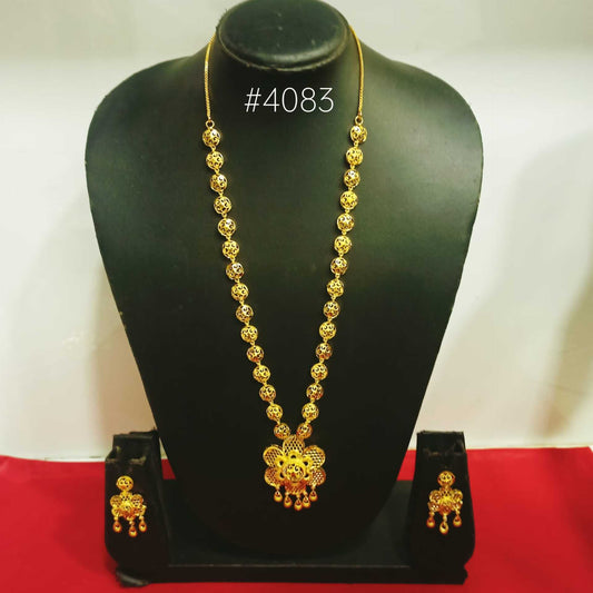 Gold Plated Long Necklaces Set, PMJ Model No: 4083