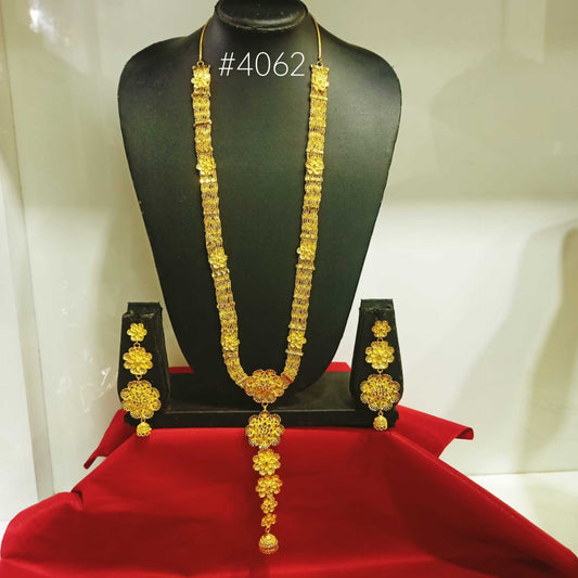 Gold Plated Long Necklaces Set, PMJ Model No: 4062