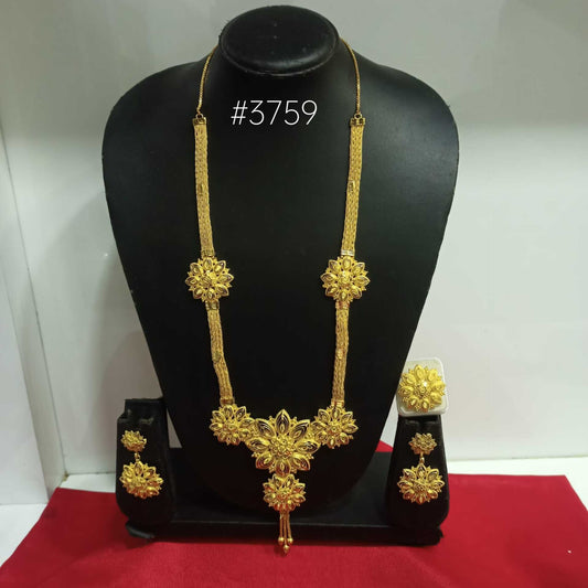 Exclusive Gold Plated Long Necklaces Set, PMJ Model No: 3759