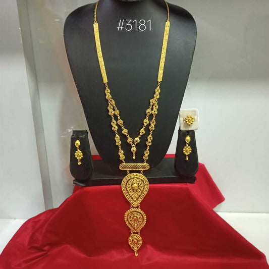 Designer Hand Made Jewelry Long Necklace Set, PMJ Model No: 3181