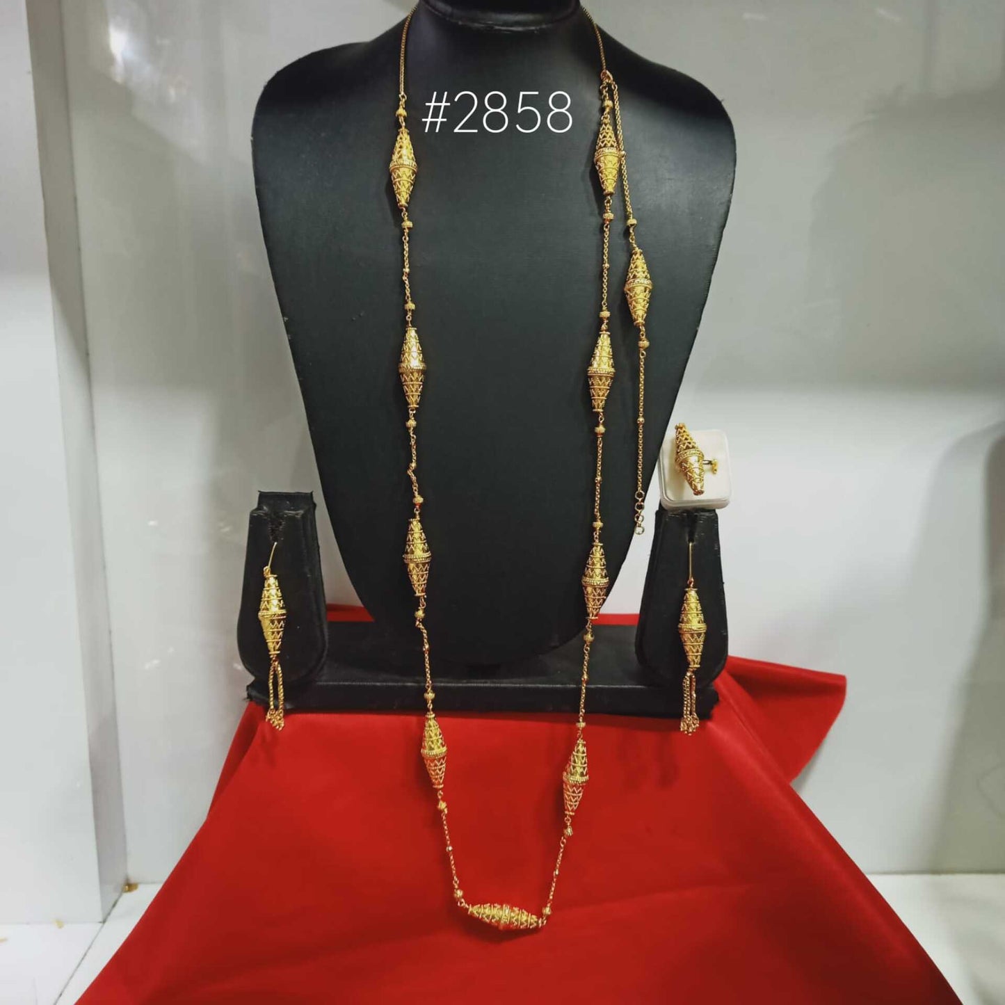 Designer Hand Made Jewelry Long Necklace Set, PMJ Model No: 2858