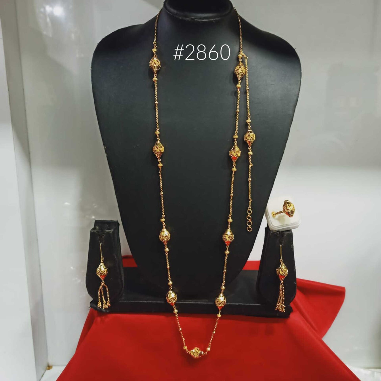 Designer Hand Made Jewelry Long Necklace Set, PMJ Model No: 2860