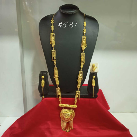 Gold Plated Long Necklace Set, PMJ Model No: 3187