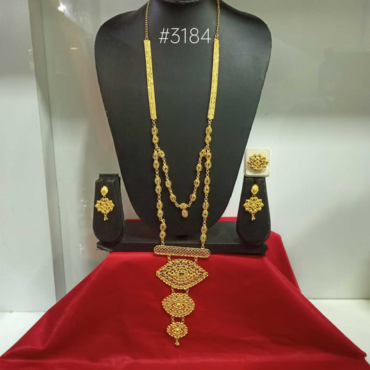 Designer Hand Made Jewelry Long Necklace Set, PMJ Model No: 3184