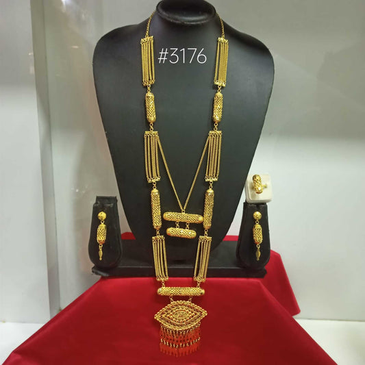 Designer Hand Made Jewelry Long Necklace Set, PMJ Model No: 3176