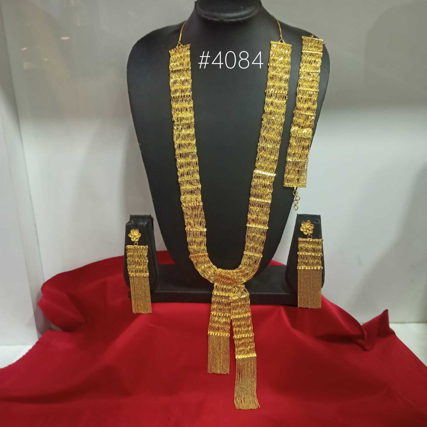 Gold Plated Long Necklaces Set, PMJ Model No: 4084