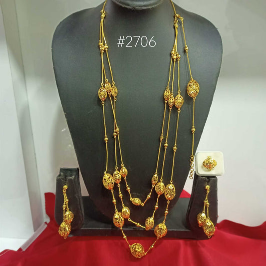 gold-plated-beautiful-stylish-long-necklace-with-earrings-model:2706