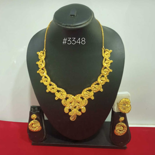 Gold Plated Short Necklace Set, PMJ Model No: 3348